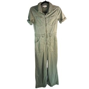 Stella Forest FIONA Green Jumpsuit Straight Leg Squared Pocket 70s style Size 0